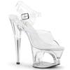 Pleaser - MOON708 Sandale à bride à la cheville, Pole dance chaussures - Chaussures de pole dance - Transparent Product image